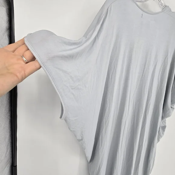 barefoot dreams lux milk jersey caftan grey tunic dress one size - Picture 7 of 7